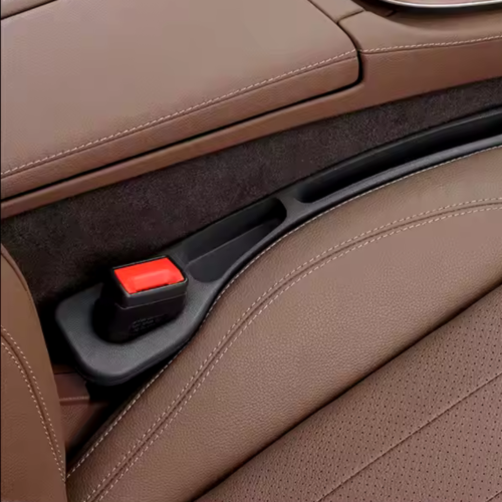 Car Seat Gap Filler Organizer – Set of 2 | Universal Fit | Multi-Compartment Storage | Black